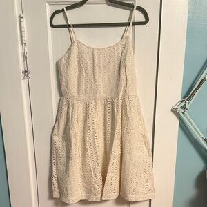 Cream Eyelet Sundress